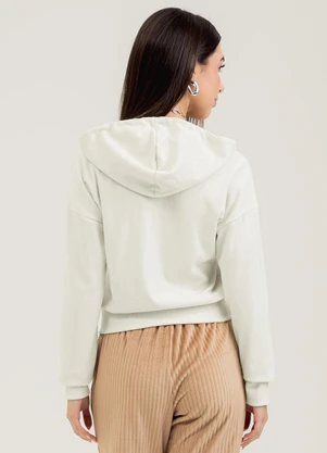 Cativa You - Blusão em Moletom Texturizado Off White - CATIVA YOU