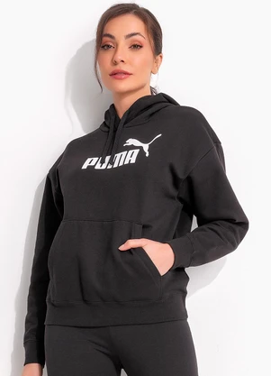 Puma - Blusão Ess  Logo Crew Preto - PUMA