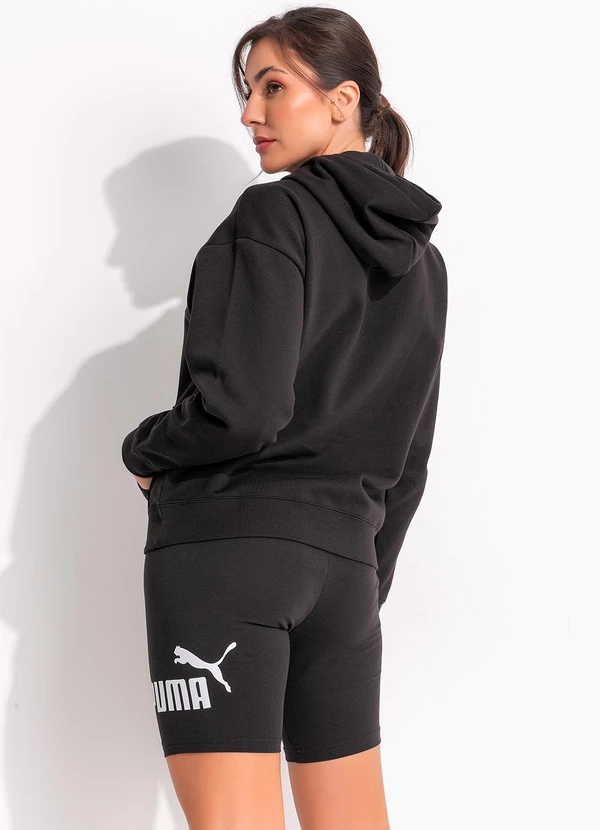 Puma - Blusão Ess  Logo Crew Preto 5