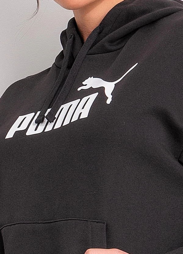 Puma - Blusão Ess  Logo Crew Preto 10