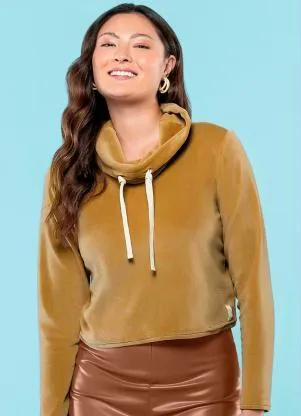 Marialícia - Blusão Feminino Adulto Marrom - MARIALÍCIA