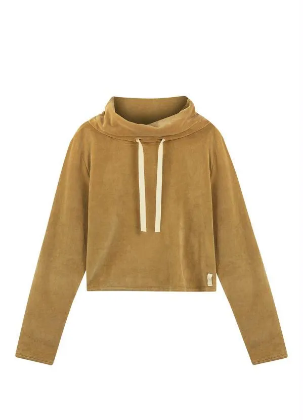 Marialícia - Blusão Feminino Adulto Marrom 2