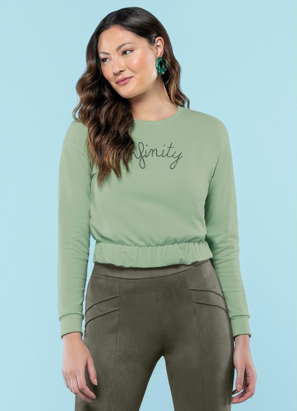 Marialícia - Blusão Feminino Adulto Verde