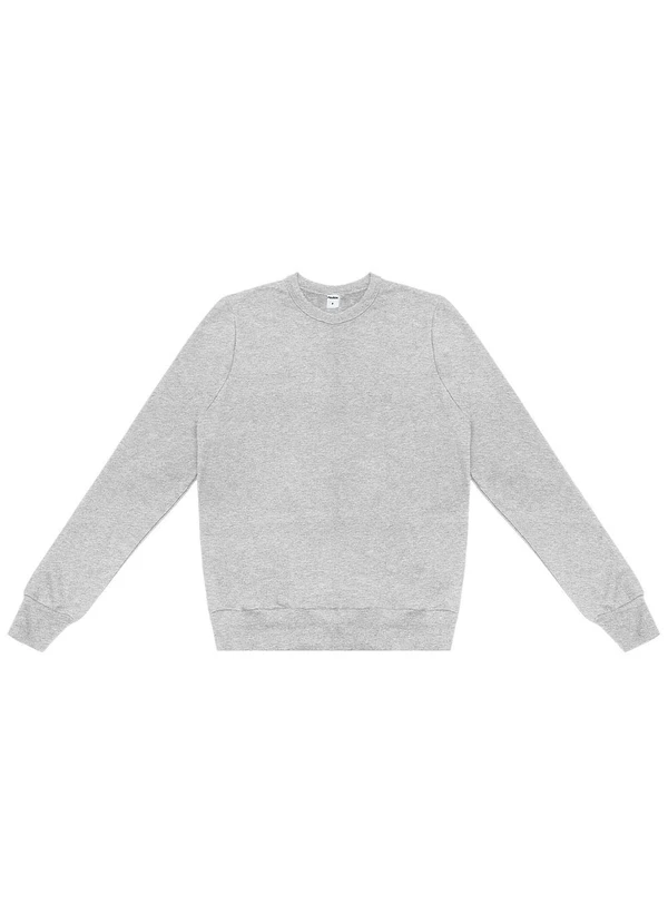 Rovitex - Blusão Feminino Básico de Moletom Cinza