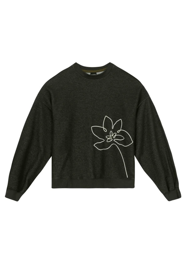 Essendi - Blusão Feminino Bordado Floral Azul 2