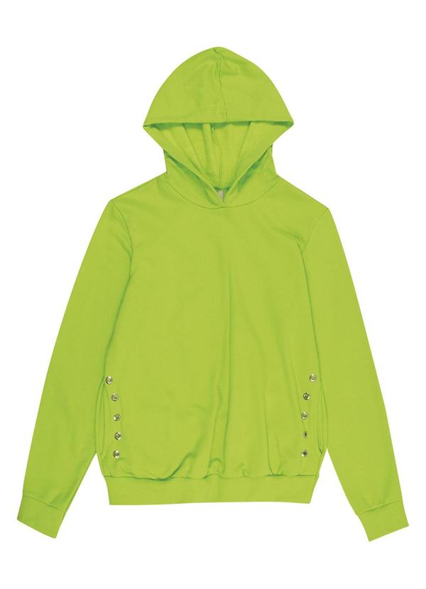 Habana - Blusão Feminino com Ilhós em Moletom Verde