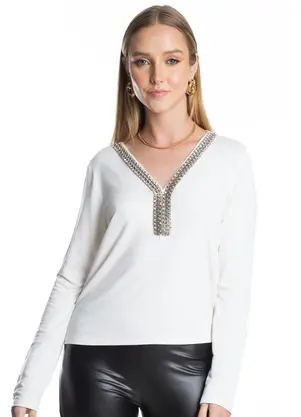 Rovitex - Blusão Feminino de Molecotton Bege - ROVITEX