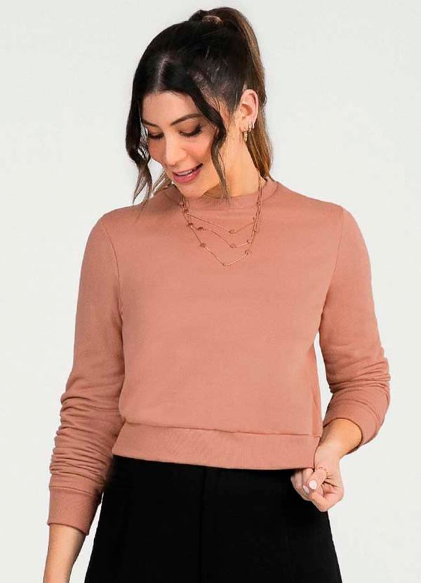 Cativa - Blusão Feminino de Moletom Comfy Marrom