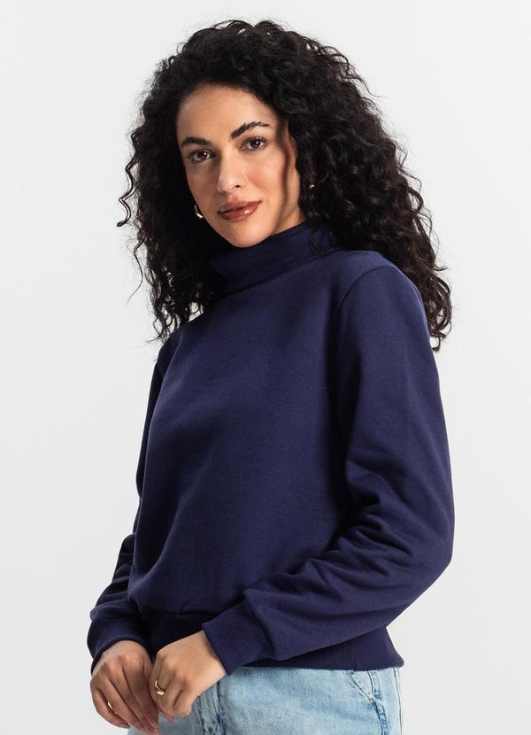 Rovitex - Blusão Feminino em Moletom Azul