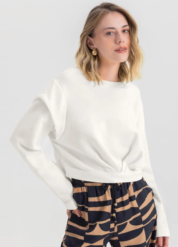 Essendi - Blusão Feminino em Moletom Bege