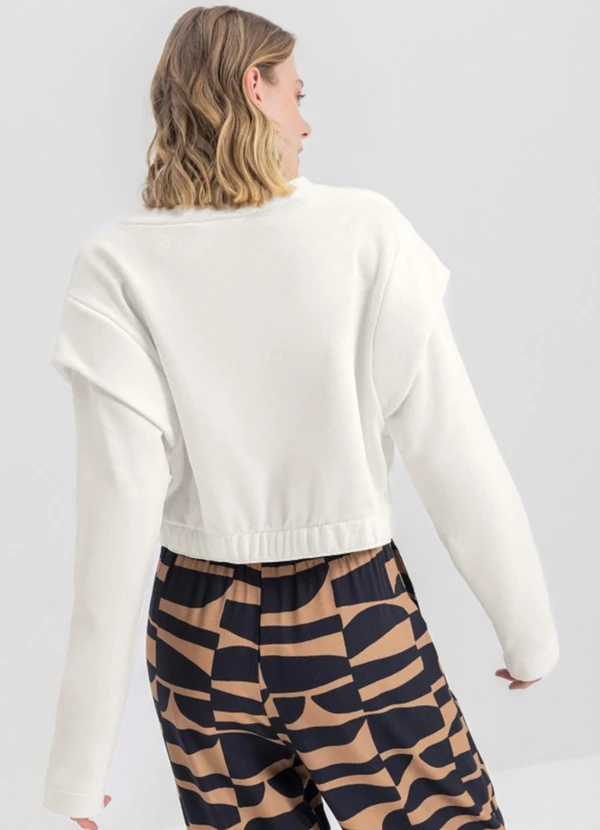 Essendi - Blusão Feminino em Moletom  Bege 2