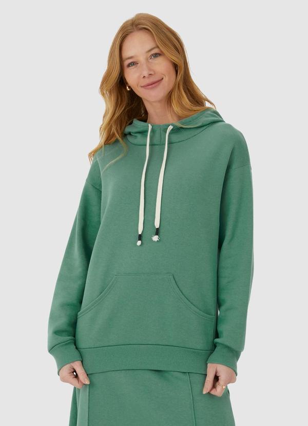 Malwee - Blusão Feminino em Moletom Comfy Verde