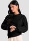 Dianna - Blusão em Moletom Penteado Bege - variação: Preto