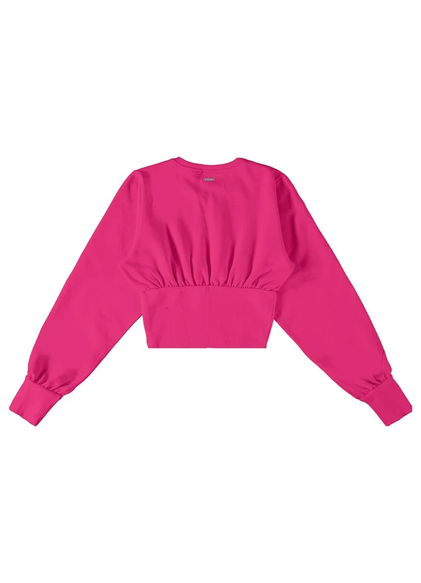 Enfim - Blusão Feminino em Moletom Rosa 4