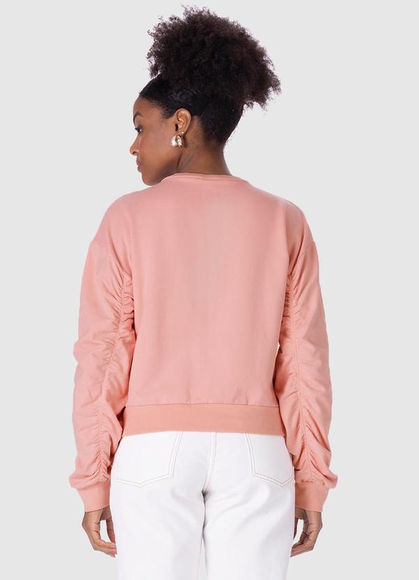 Malwee - Blusão Feminino em Moletom Rosa 2