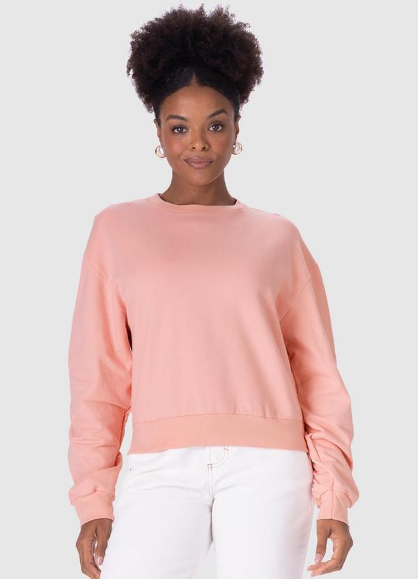 Malwee - Blusão Feminino em Moletom Rosa 4