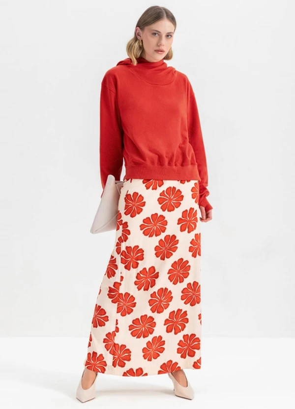 Essendi - Blusão Feminino em Piquet  Laranja 2