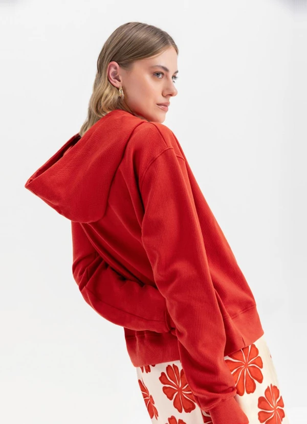 Essendi - Blusão Feminino em Piquet  Laranja 3