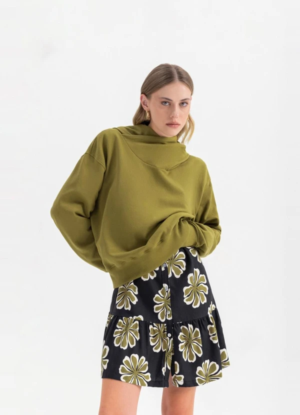 Essendi - Blusão Feminino em Piquet Verde 2