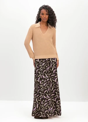 Essendi - Blusão Feminino em Tricot Bege - ESSENDI