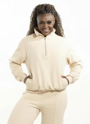 Cobertura - Blusão Feminino Gola Alta Branco - COBERTURA