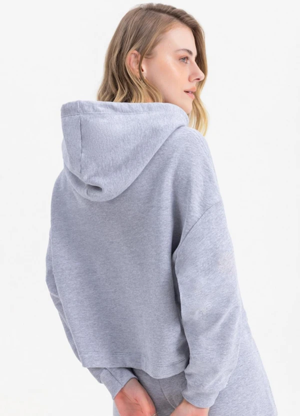 Essendi - Blusão Feminino Moletom  Cinza 2