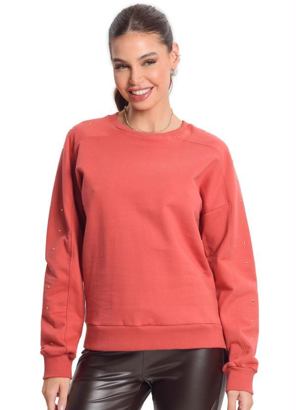 Rovitex - Blusão Feminino Moletom Marrom