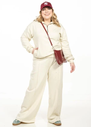 Cobertura - Blusão Gola Alta Plus Size Branco - COBERTURA
