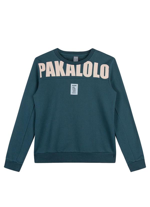 Pakalolo - Blusão Manga Longa Moletom Feminino Azul 3