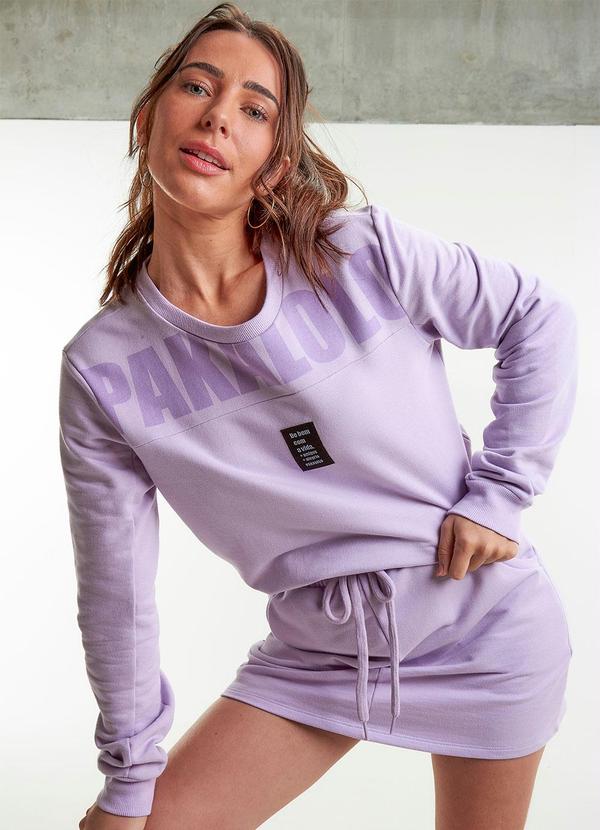 Pakalolo - Blusão Manga Longa Moletom Feminino Lilás
