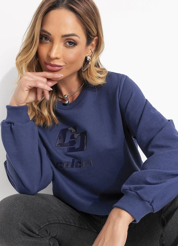 Colcci - Blusão Moletom Azul 4