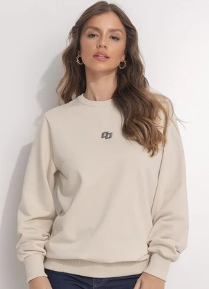 Colcci - Blusão Moletom Bege - COLCCI