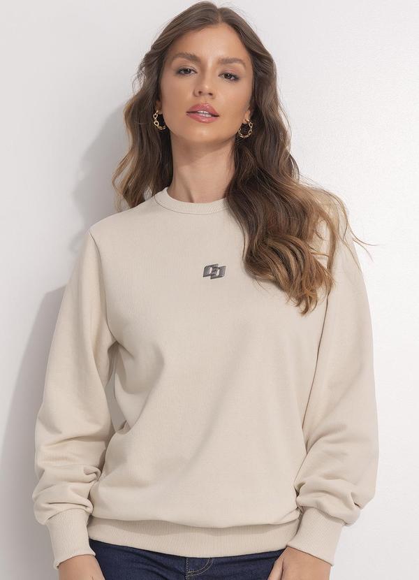 Colcci - Blusão Moletom Bege