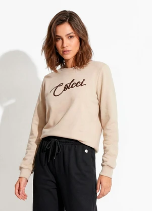 Colcci - Blusão Moletom Bege - COLCCI
