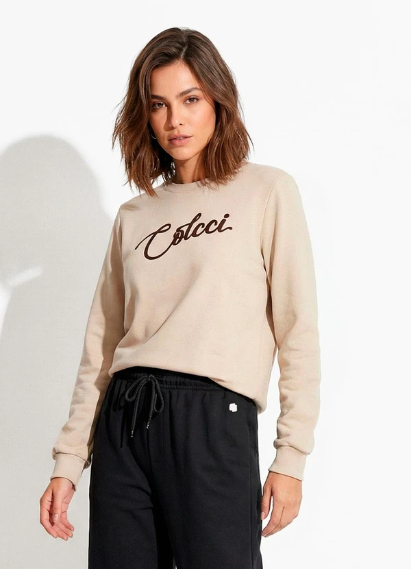 Colcci - Blusão Moletom Bege