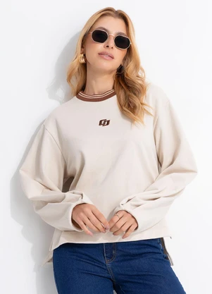 Colcci - Blusão Moletom Bege - COLCCI