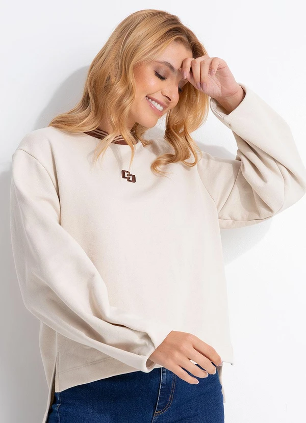 Colcci - Blusão Moletom Bege 3