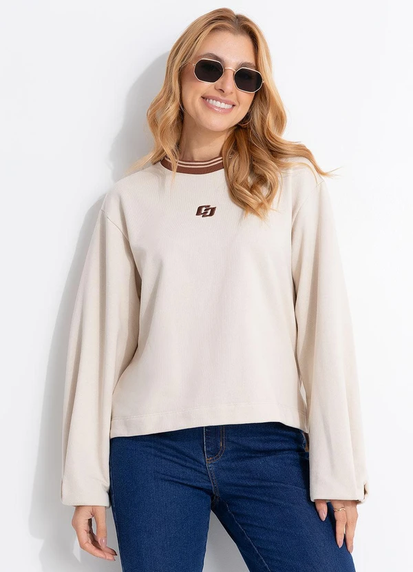 Colcci - Blusão Moletom Bege 4