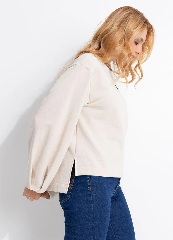 Colcci - Blusão Moletom Bege 5