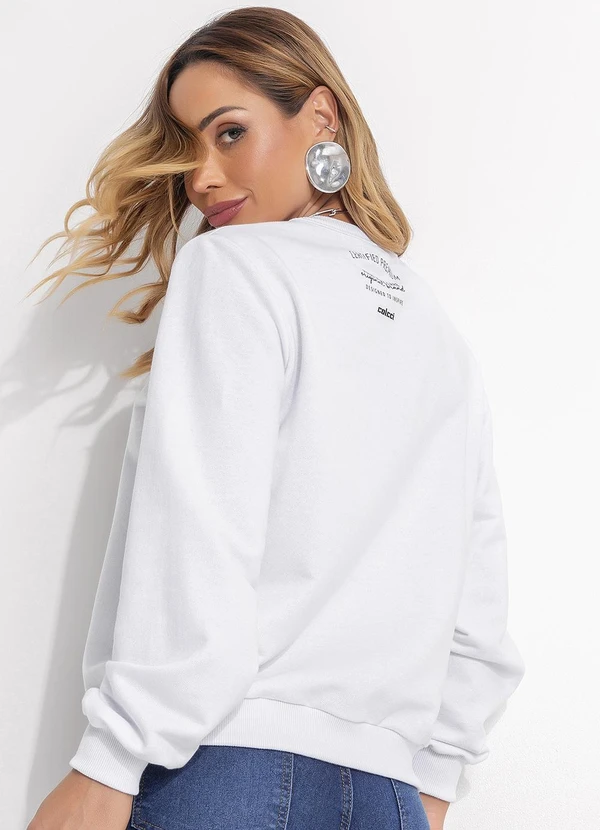Colcci - Blusão Moletom Branco 2