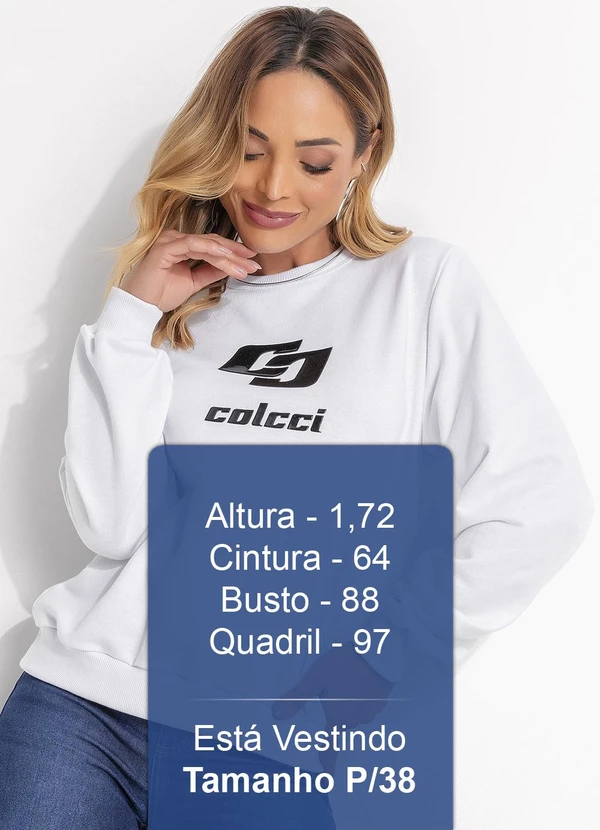 Colcci - Blusão Moletom Branco 5