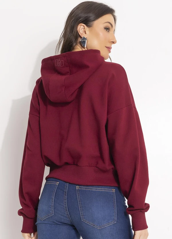 Colcci - Blusão Moletom Capuz Bordô 2