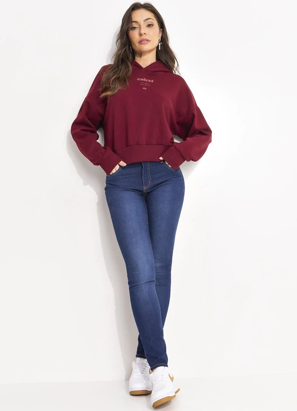 Colcci - Blusão Moletom Capuz Bordô 3