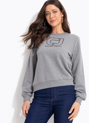 Colcci Jeans - Blusão Moletom Cj Cinza - COLCCI JEANS
