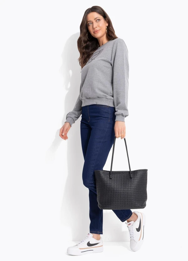 Colcci Jeans - Blusão Moletom Cj Cinza 5