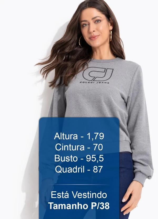 Colcci Jeans - Blusão Moletom Cj Cinza 6