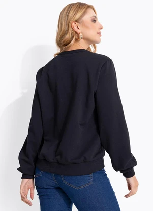 Colcci Jeans - Blusão Moletom Cj Preto - COLCCI JEANS