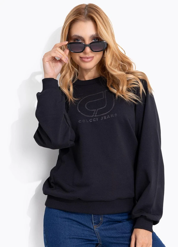 Colcci Jeans - Blusão Moletom Cj Preto 3