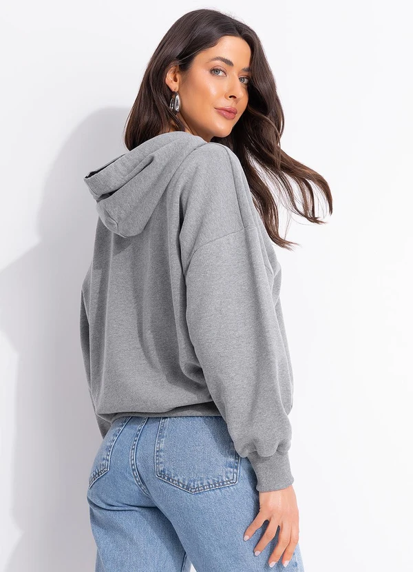 Colcci - Blusão Moletom com Capuz Cinza 2