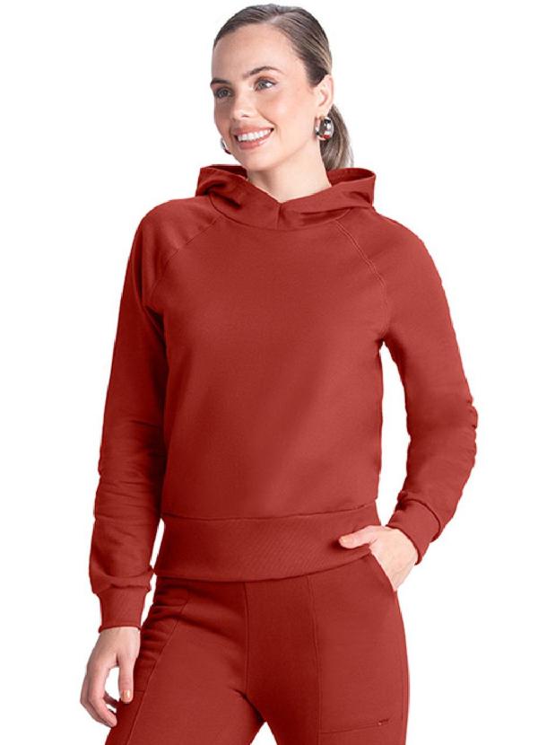 Rezzato - Blusão Moletom com Capuz Feminino Vermelho